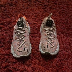 Nike Gray and Orange Athletic Shoes